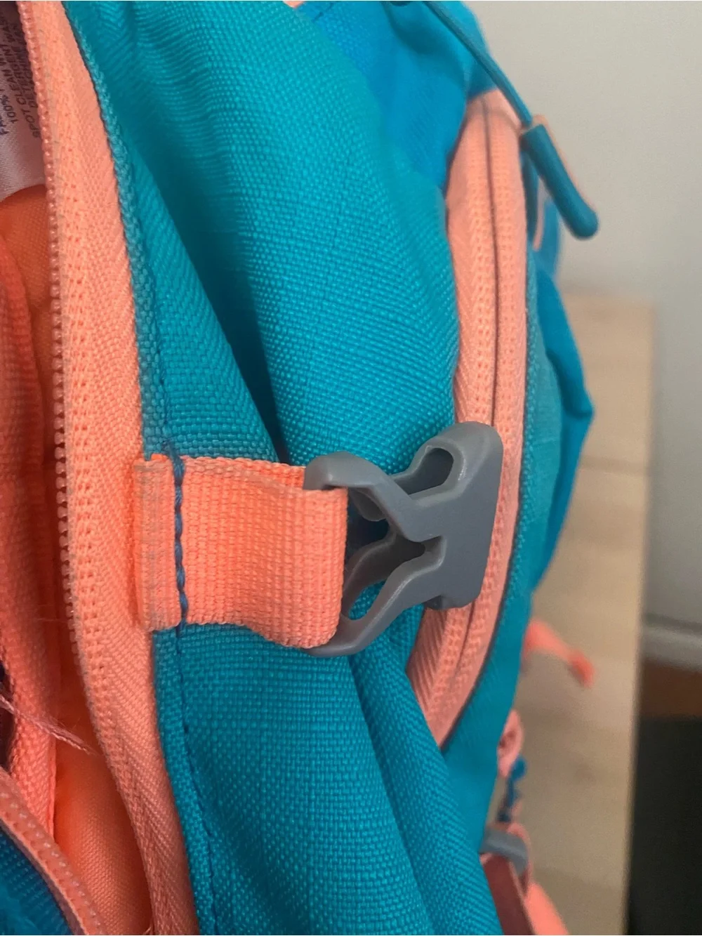 Land’s End Teal and Coral Women’s Everyday Backpack - Lightweight Travel Bag
